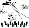 Paintless Dent Repair Tools 6 Pieces of Dent Removal Rods with Awl Head Paintless Dent Removal Kit Car Auto Body Dent Removal of Hail Dents and Door Ding (3pcs Rod 20 pcs Pen)