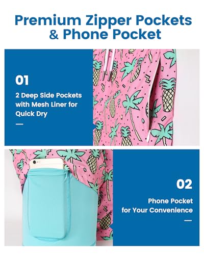 Image of maamgic 2 in 1 Mens Swim Trunks 7 Inch Swim Shorts Swim Suits Board Shorts
