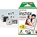 instax Mini 11 Sofortbildkamera, Ice-White Kamerabundle & Mini Film, Doppelpack (2x10 Aufnahmen)