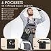 Likesing Server Apron Waist Pouch, Restaurant Waiter Waist Tool Pouch Bag with Adjustable Belt, Utility Money Bag Working Serving Apron with Pockets for Waitress for Restaurant Hotel Bar