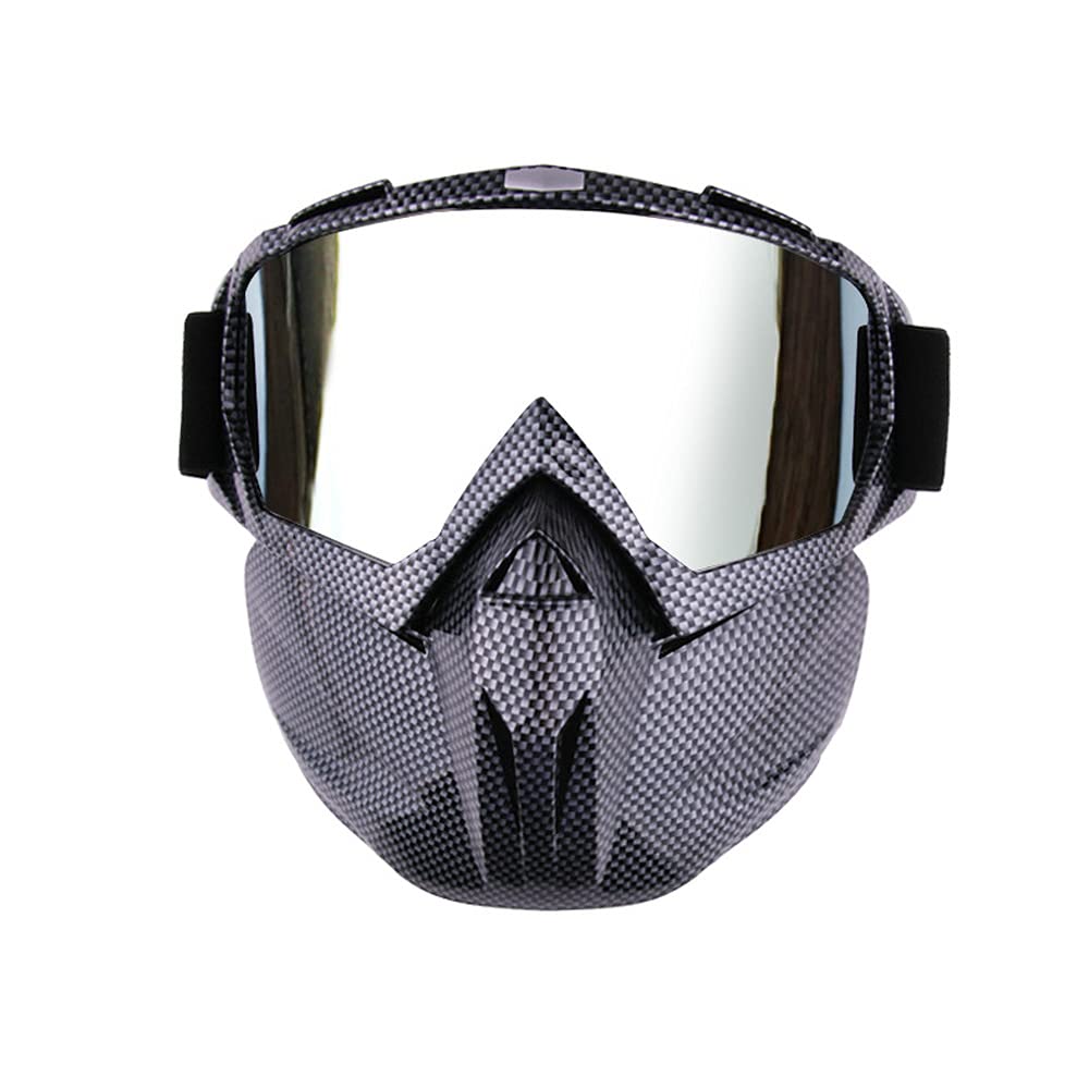 Guida per gli occhiali da snowboard da snowboard occhiali da snowboard occhiali da snowmobile moto moto uv400 occhiali anti-nebbia motocross sci staccabile maschera (Color : 3)
