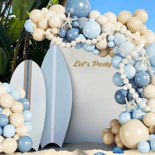JOYFLOAT Blue Beach Balloon Arch Kit for Ocean Theme Baby Shower Decoration by JOYFLOAT - Used condition - Image 6