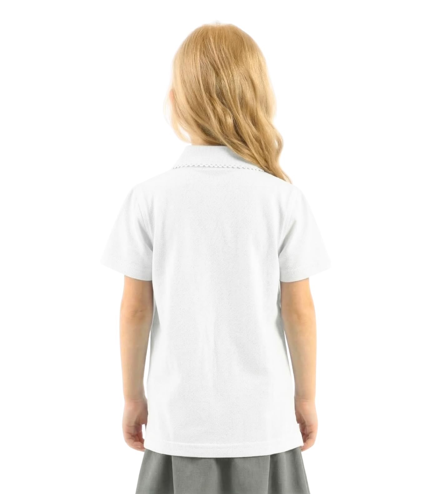 GW CLASSYOUTFIT® Lot de 2 t-shirts polos unis pour filles (lot de 2) - Pour l'école et le sport