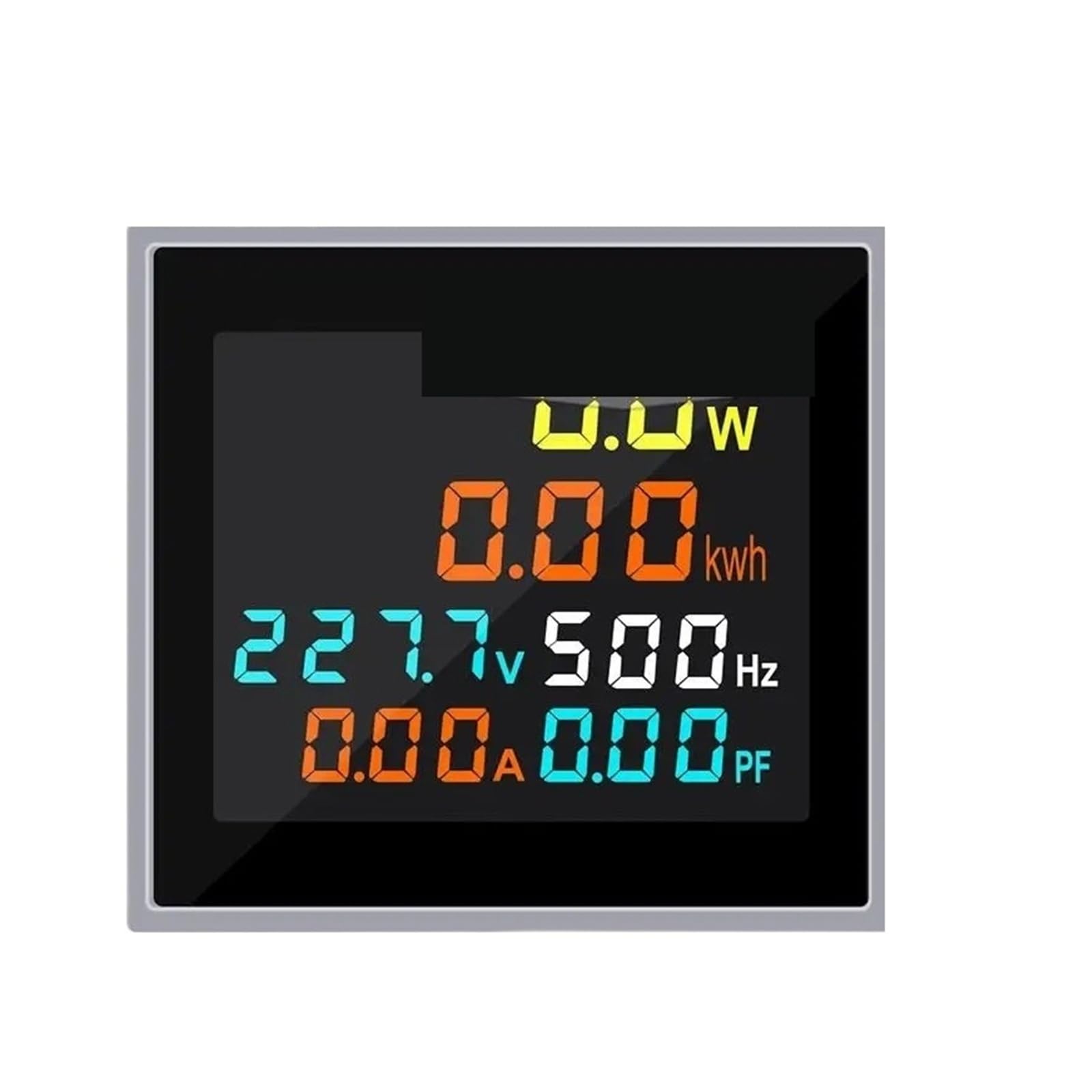 Voltímetro cuadrado 6 en 1, 50-300V, 50/60Hz, amperímetro, amperios, voltaje de corriente, frecuencia Hertz, medidor de energía, indicador de luz de señal(AC 250-450V)