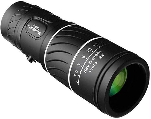 Miniatura 7 de YITAQI 16x52 telescopio monocular de alta definición, lente negra, enfoque óptico dual para la vida silvestre avistamiento de aves caza camping