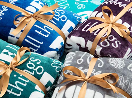 image for Chanasya Hope and Faith Gift Throw Blanket - Cozy, Warm and Fluffy She