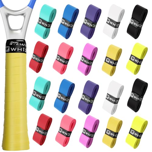 Zhaoyao 22Pcs Tennis Racket Grip Tape, Anti Slip and Absorbs Sweat Tennis Grip Tape Precut Grip Tape for Badminton Overgrip and Pickleball Overgrip (Mix Color)