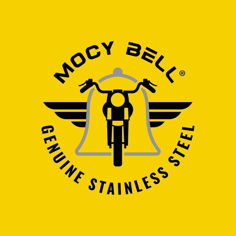 Clochette Moto Mocy Bell Chat - Porte-Bonheur en Acier Inoxydable pour Motards et Bikers