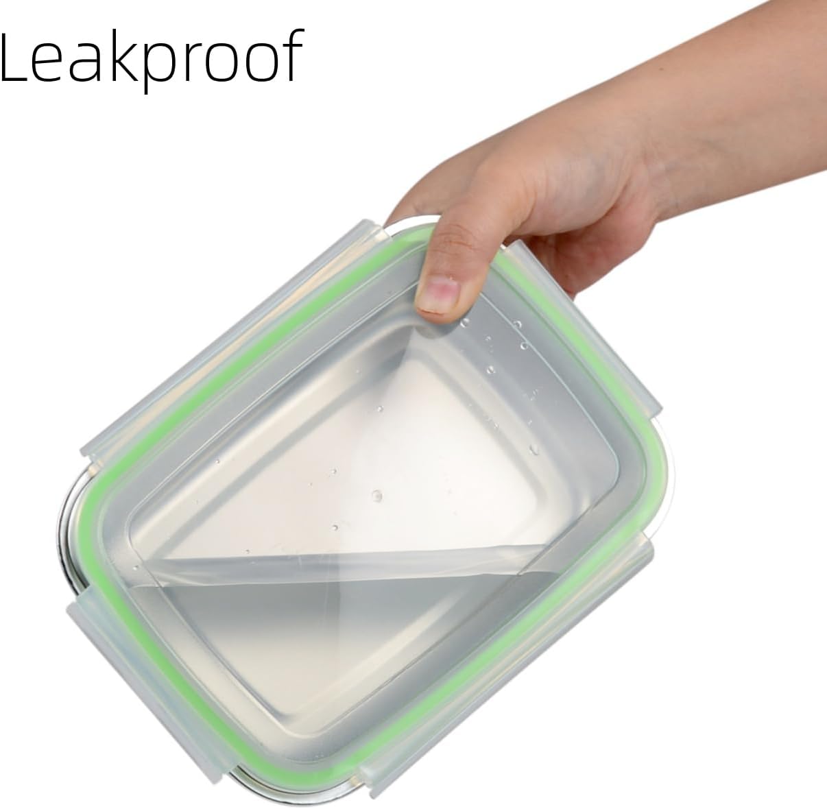 Kichwit Stainless Steel Food Storage Containers with Airtight Lids, 3-Pack Meal Prep Boxes, 18oz, 28oz, 60oz Sizes, Leakproof, Dishwasher Safe (3, Rectangular) - Image 4