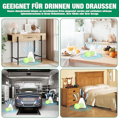 Yineaae Spinnenabwehr, 24 Stück Natürliches Pfefferminzöl Lebensmittelmotten Falle, Schädlingsbekämpfung für Drinnen und Draußen, Vertreibt Mäuse, Spinnen, Motten, Wespen, Ameisen