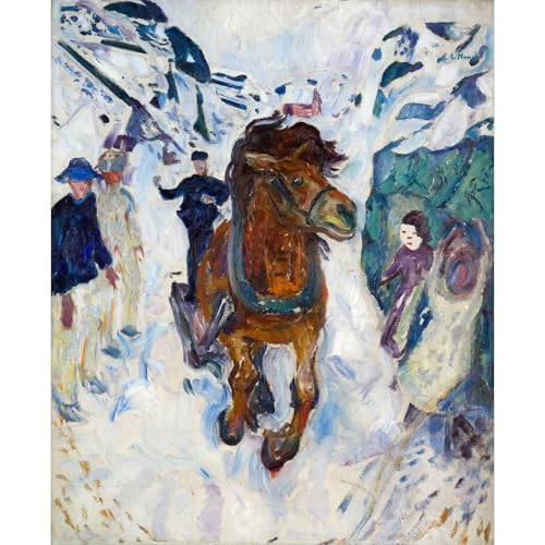 Poster Munch Cheval au galop decoration murale affiche chambre et salon