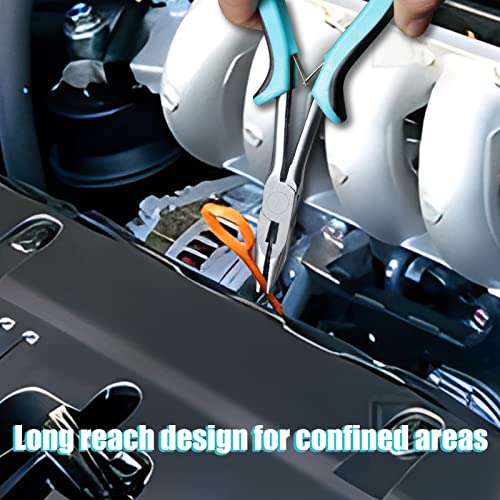 Image of Mini Long Reach Long Nose Pliers With Cutter 6 Inches Jewelry Making Pliers Beading Clamping Wire Bending Repair Tool Cutting Plier for Jewelry Making Handicraft Repairing
