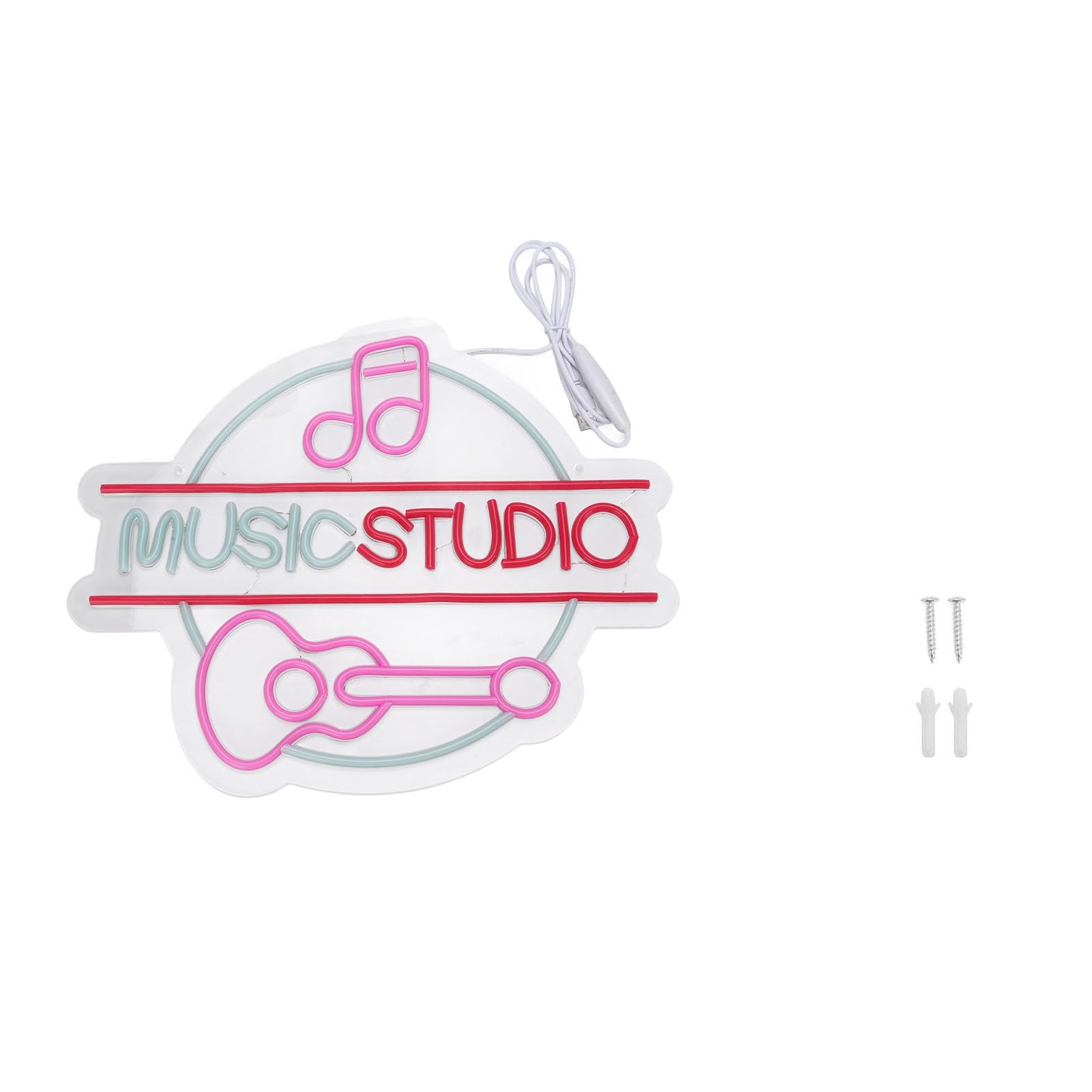 Dimmerabile Rosa Studio di Musica LED Wall Door Decor Luce per Ambiente Dinamico per Bar Club Amanti della Musica Materiale Acrilico