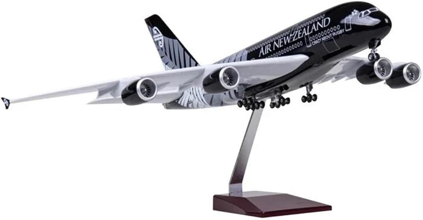 1 130 for Large Model Airplane New Zealand 380 with LED Light Diecast Airplanes Favorites Or Desktop Displays Hobby Playgame Kit