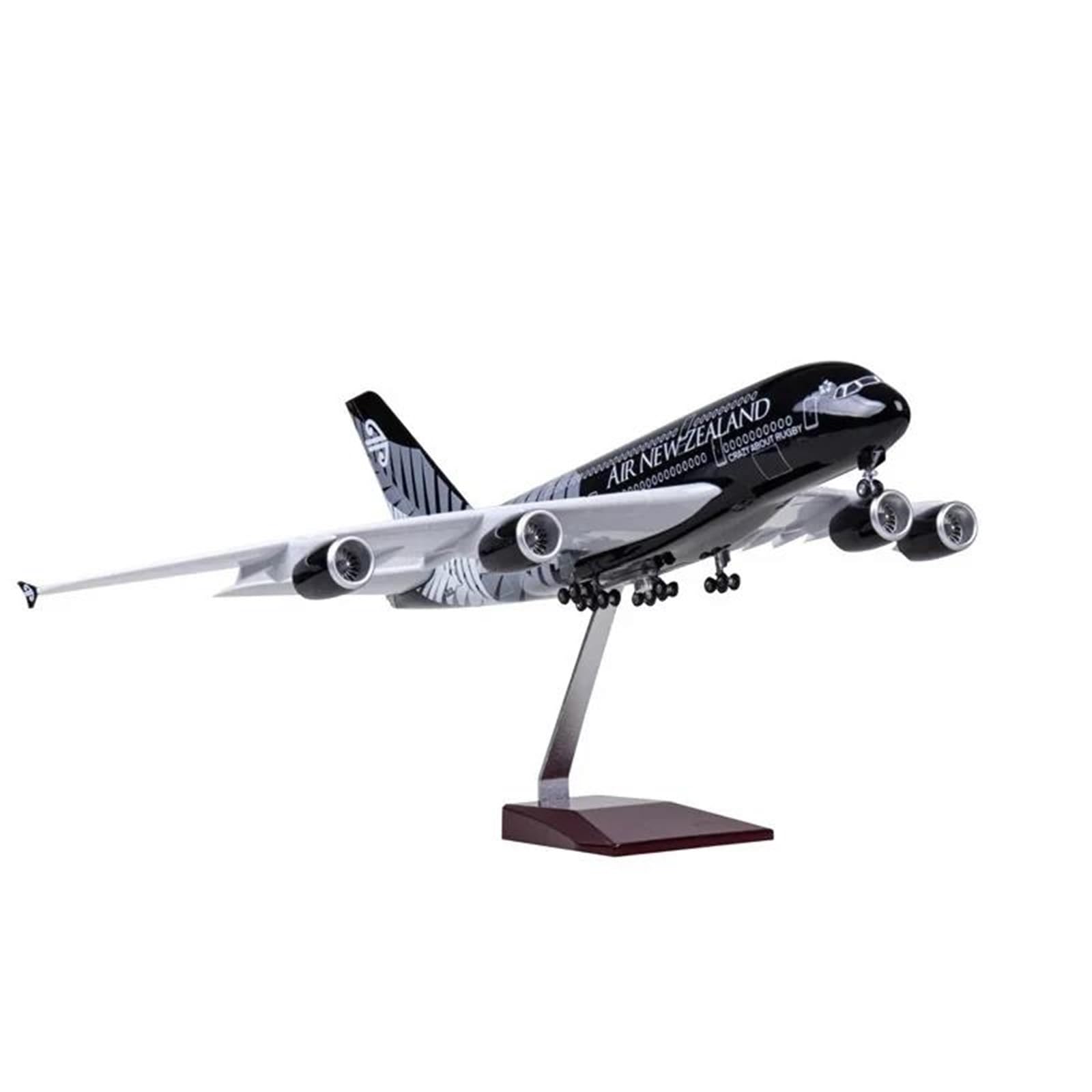 1 130 dla dużego modelu samolotu nowa zelandia 380 z oświetleniem LED Diecast samoloty ulubione lub wyświetlacze stacjonarne Hobby zestaw do gier