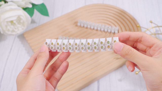10 Pieces White Terminal Blocks 12-Position Terminal Strip Dual