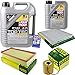 Produktbild QR-PARTS 69343297 Filter Set Inspektionspaket 6 Liter Liqui Moly Motoröl Top Tec 4100 5W-40 MANN-FILTER Innenraumfilter Luftfilter Ölfilter