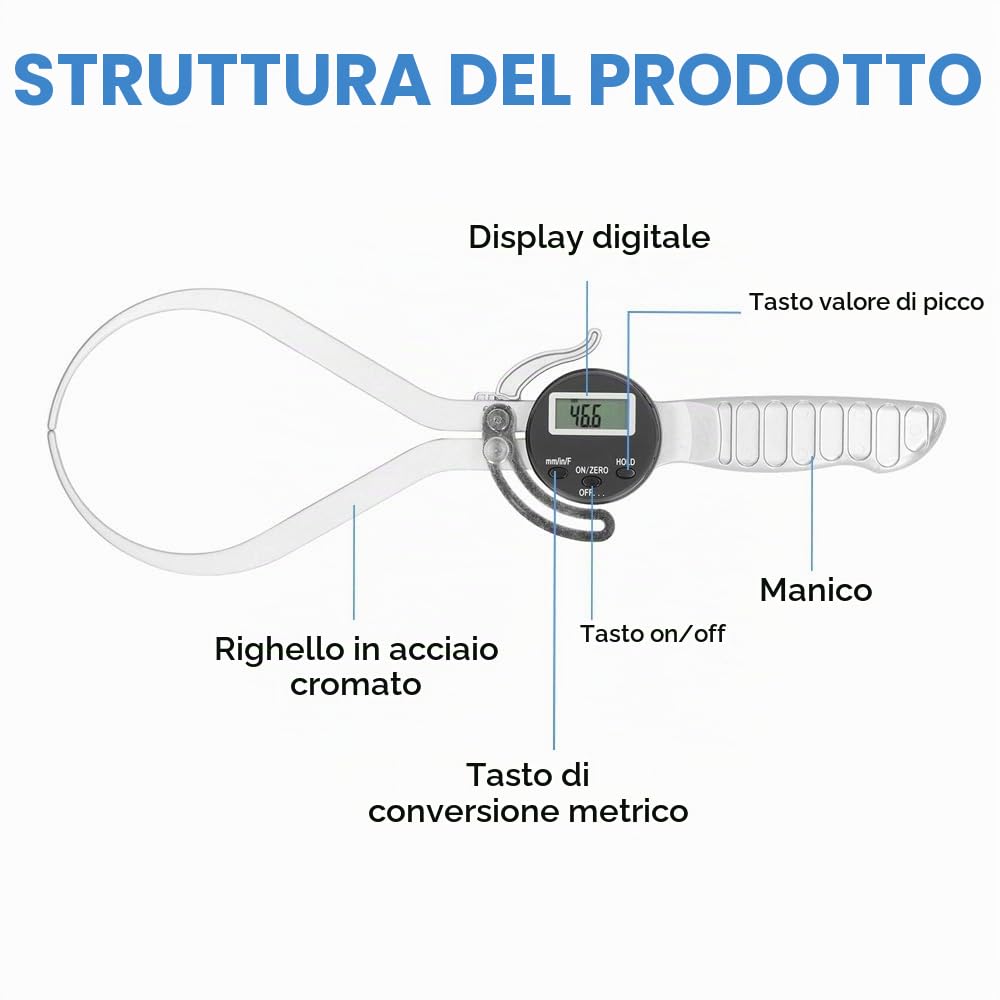 Digitale Calibro Esterno, Calibro Di Diametro Esterno Calibro Di Spessore Digitale Con Maniglia, 0~200mm/0.1mm Digitale Calibro Di Misurazione Del Diametro Esterno Digital Outside Caliper