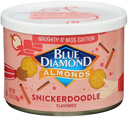 Blue Diamond Almonds, Snickerdoodle Holiday Snack Nuts, 6 oz Resealable Can