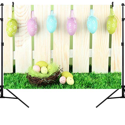 Ouyida Spring Easter Backdrop Colorful Eggs Background Kids Baby Shower Party Supplies Decor Banner Portrait Studio Photography Prop Photobooth Gift 7X5Ft Et40 #TOP19