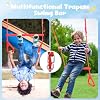 Hapfan 65 ft Ninja Warrior Obstacle Course for Kids with Swing, Ninja Rope Course with 11 Obstacles for Backyard Outside, Tree Slackline Jungle Gym Outdoor