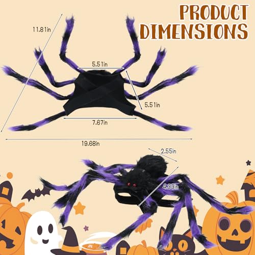 Disfraz de Araña para Perros Pequeños Halloween Ajustable miniatura 2