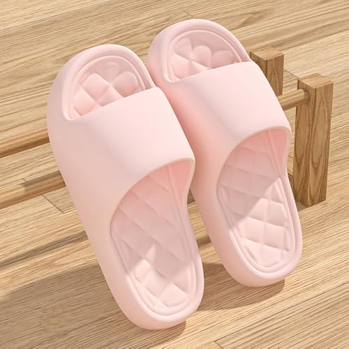 Bathroom Slippers for Women Men, Womens Shower Shoes Thickened, Yellow Cloud Slippers Indoor Home Beach Non Slip Anti-Slip Quick Drying Pool Slides
