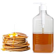 1600ml Simple Press Pump Bottles,Empty Syrup Ketchup Sauces Condiment Containers,Squeeze Bottle for Sauces, Ketchup Salad Dressing Container,Coffee Pump Dispenser for Coffee Bar Accessories Kitchen