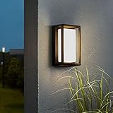 MVBT Modern Outdoor Solar Wall Light, LED Porch Patio Door Entryway Sconce Exterior Fixture Wall Lam