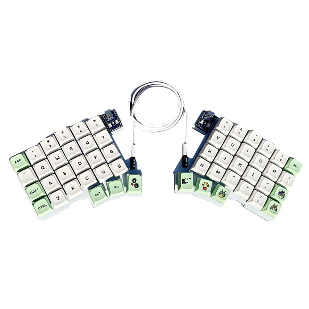 Rozdzielona klawiatura przewodowa ergonomiczna klawiatura Hot Swap QMK/VIAL (bez osi klawiszy)