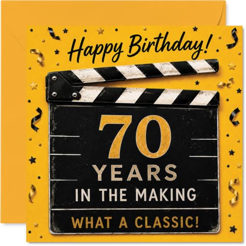 Carte anniversaire 70 ans blockbuster amusante