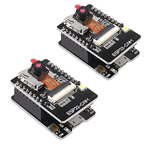 2 StüCk ESP32 CAM ESP32-CAM-MB Entwicklungsplatine, WLAN/Bluetooth, ESP32 DC 5V Dual-Core-Entwicklungsplatine mit OV2640 2MP Kamera-TF-Karten-Modul