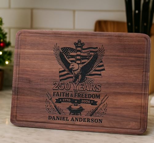 Tabla de Cortar Personalizada BBQ con Diseño Bandera Americana miniatura 3