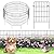 25 Pack Decorative Garden Fence Total 27ft (L) x 24in (H) 1.44" Gap Metal Wire Rustproof Animal Barrier Dog Rabbit Fence Flower Bed Landscape Fencing Patio Yard Protection Fencing Border Black