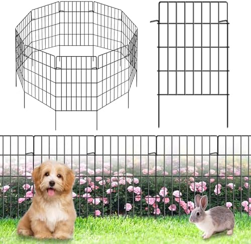 Flower Bed Against Fence – 5 Surprising Picks You Didn't Expect 4 10 Pack Garden Fence Animal Barrier Fencing 1.44 inch Spacing Total 10.8ft (L) x 24in High Rustproof Metal Wire Yard Blocker Dog Fences Border for Outdoor Flower Bed Landscape Fencing Decor Black