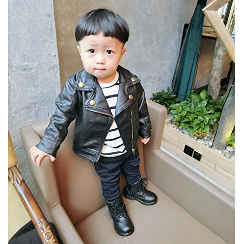 Boys Spring Faux Leather Moto Jackets Kids Zipper Fall Coats Outerwear Girls Leather Jacket Zipper Coat3