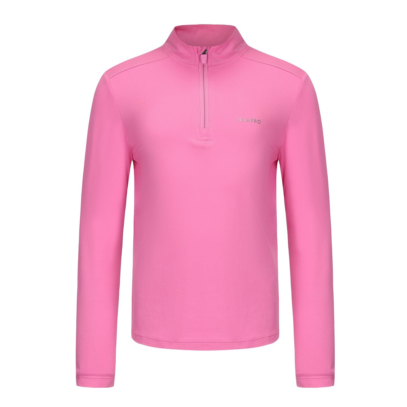 USA Pro Kids Quarter Zip Junior Tracksuit Top Pink 9-10 Years