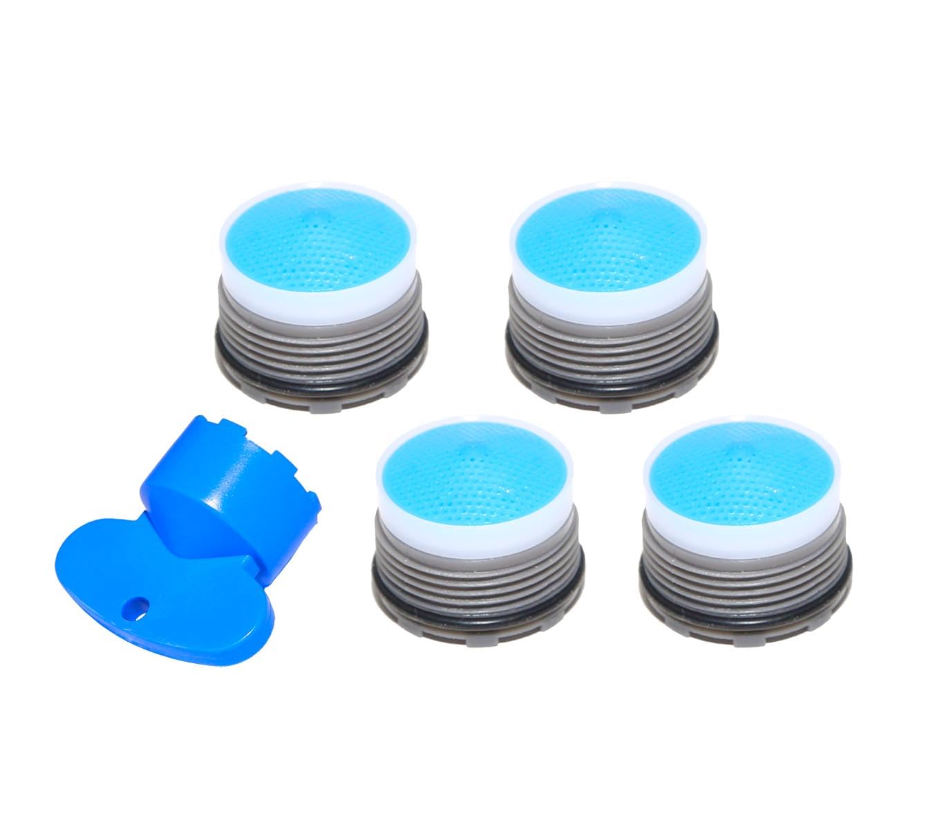 Tap Aerator Water & Energy Saving, Replacement core Flow restrictor, Reduce Bills (4 x 18.5mm 4L, 1 Key) โ image 1