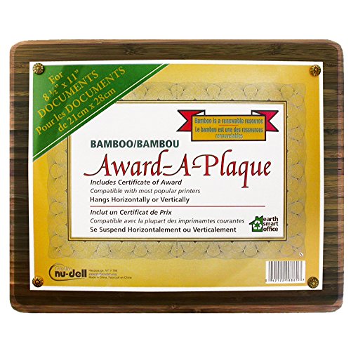 NuDell - Placa de bambú (borde redondo, 21,6 x 27,9 cm)