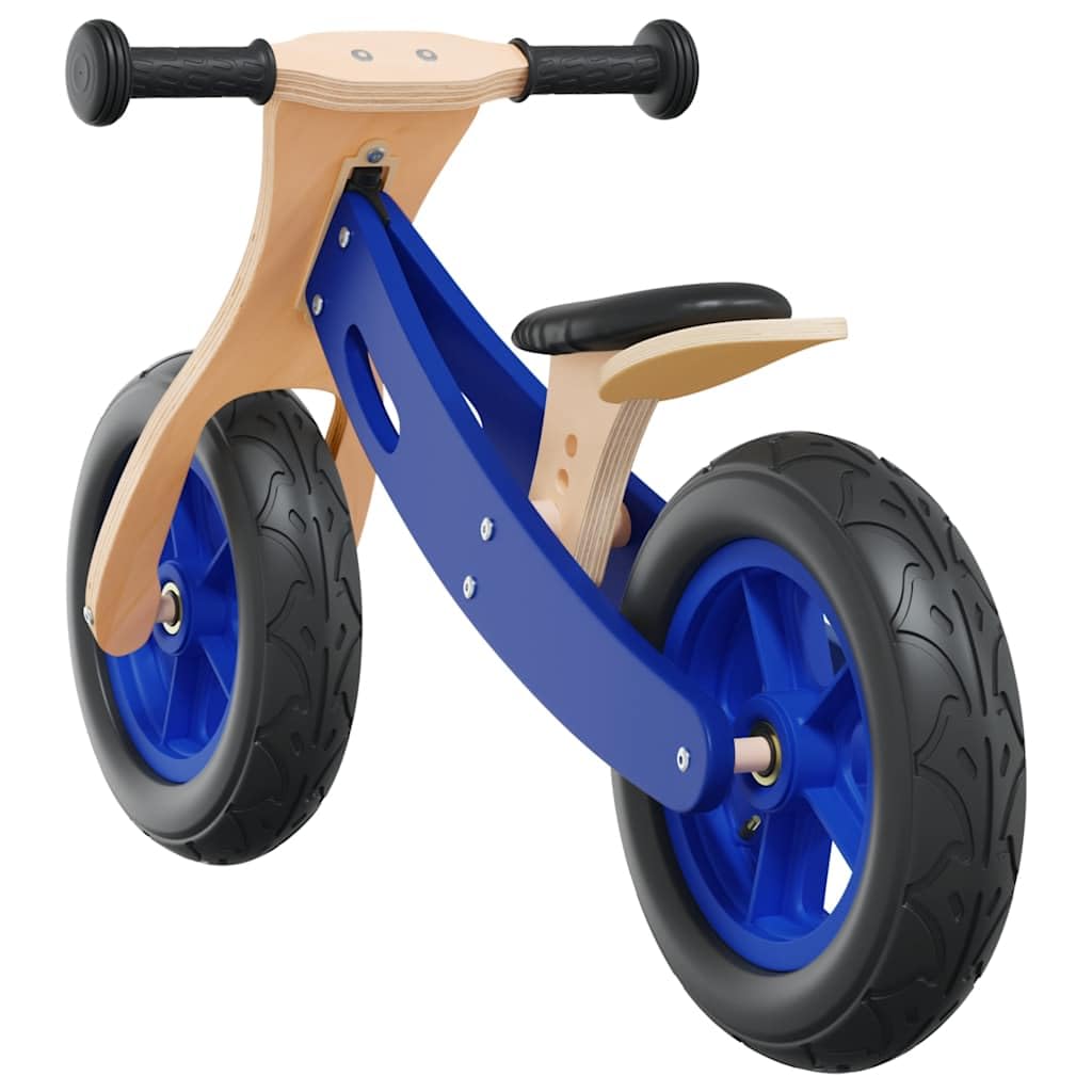 Kinder Laufrad aus Holz mit Luftreifen, höhenverstellbarer Sitz und Lenker, Lernlaufrad für Kleinkinder ab 3 Jahren, stabiles Balance Bike für draußen, Rot
