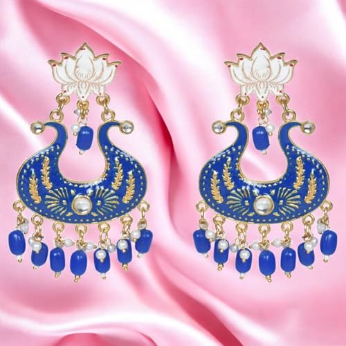 Image of Nilu's Collection Handmade Antique Designer Floral Jhumka for Women & Girls | Made of Brass | Any occasion, festival, function