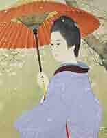 伊東深水「春雨」リトグラフ 伊東深水『春雨』 – 北海道画廊
