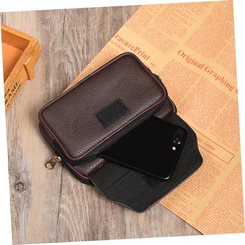 Abaodam 1 Peça Bolsa Para Celular Bolsa De Cintura Com Zíper Em Torno De Carteira Bolsas De Couro Po