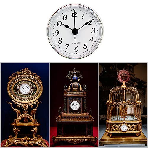 BYNYXI zegar ścienny w stylu retro, okrągły zegar ścienny z cyframi rzymskimi klasyczne zegary ścienne z cichy metalowy szkielet do sypialni salon biurowy, 7x7x3cm (typ 1)