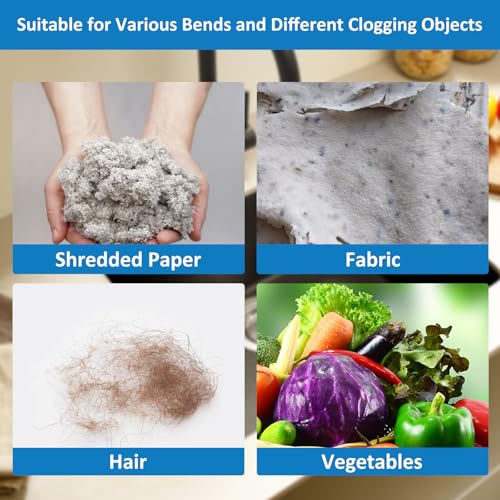 7Stück Abflussreiniger Spirale Rohrreinigungsspirale Flexible Abflussspirale Rohrreiniger Spirale Abflussreiniger Bürste,Abfluss Rohrreinigung Bürste Für Dusche,Küche Stopfenloch Waschbecken Badewanne