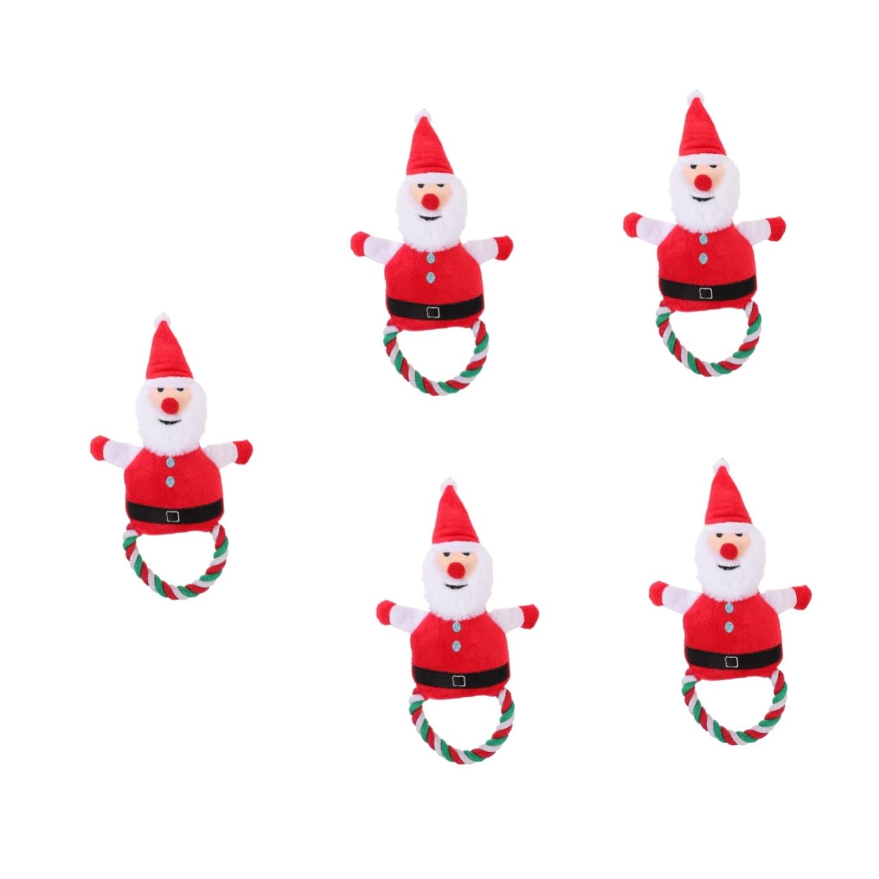 INOOMP 5stücke Puppy Chew Toy Santa Claus Langlebiges Und Quietschendes Kauspielzeug Für Hunde Für Zahnpflege Und Spiel Für Weihnachten