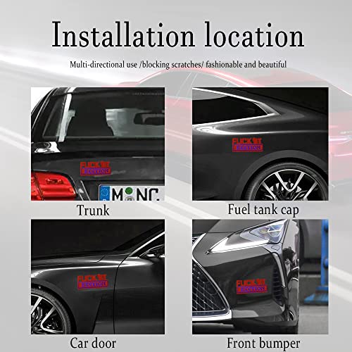 Image of Fuck IT Edition Emblem, Car Exterior Emblems Badge 3D Sticker Decal, Fuck-IT Edition Emblem 3D Fender Badge Decal, 3D Fender Badge Decal Car Truck Replacement, Fit for All Cars (Red Blue)