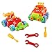 Fajiabao Vehicule Construction Jeu Assemblage Enfant Jouet Voiture Jeu Construction Jeep avec 2 Pcs pour Garcon Fille 3 Ans 4 Ans 5 Ans