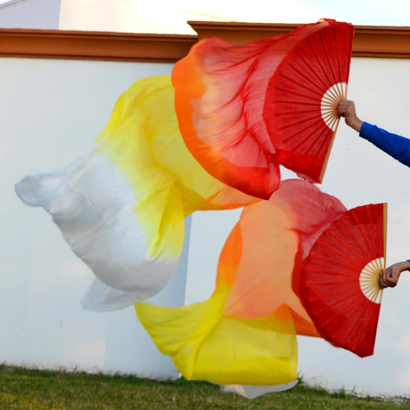 Éventails de Danse du Ventre en Soie Légère pour Valoriser Vos Gestes