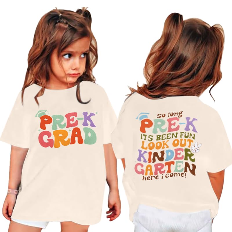 Pre-K Graduation Shirt: Toddler Girls Boys Last Day of School T-Shirt Kids 2025 Preschool Graduation Gift Tops